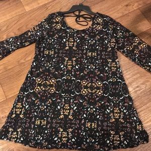 Lace printed dress